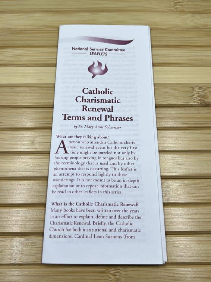 Catholic Charismatic Renewal Terms and Phrases Flat Lay